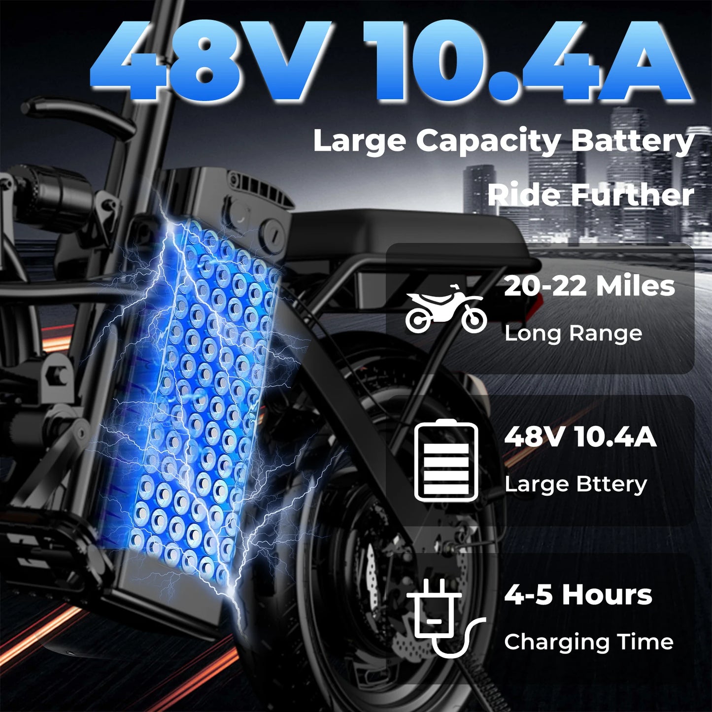 LELEKUAI 500W Folding Electric Bike With 48V Removable Battery