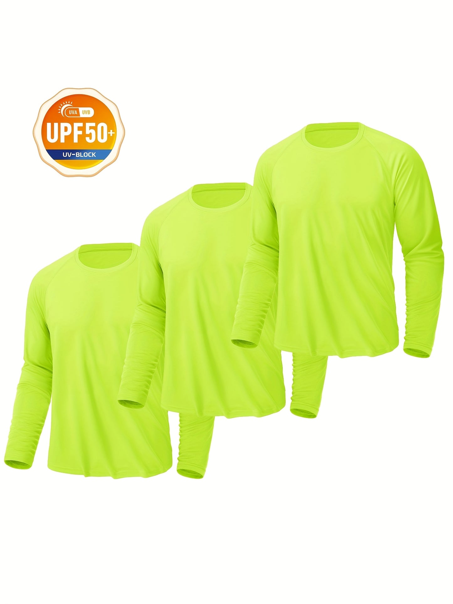 CRYSULLY Men's UPF 50 Plus Long Sleeve Breathable Tees