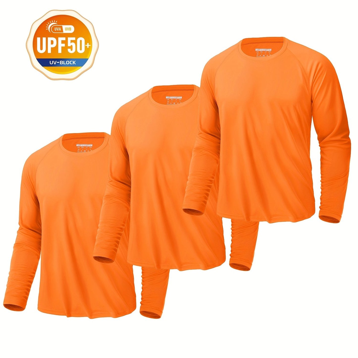 CRYSULLY Men's UPF 50 Plus Long Sleeve Breathable Tees