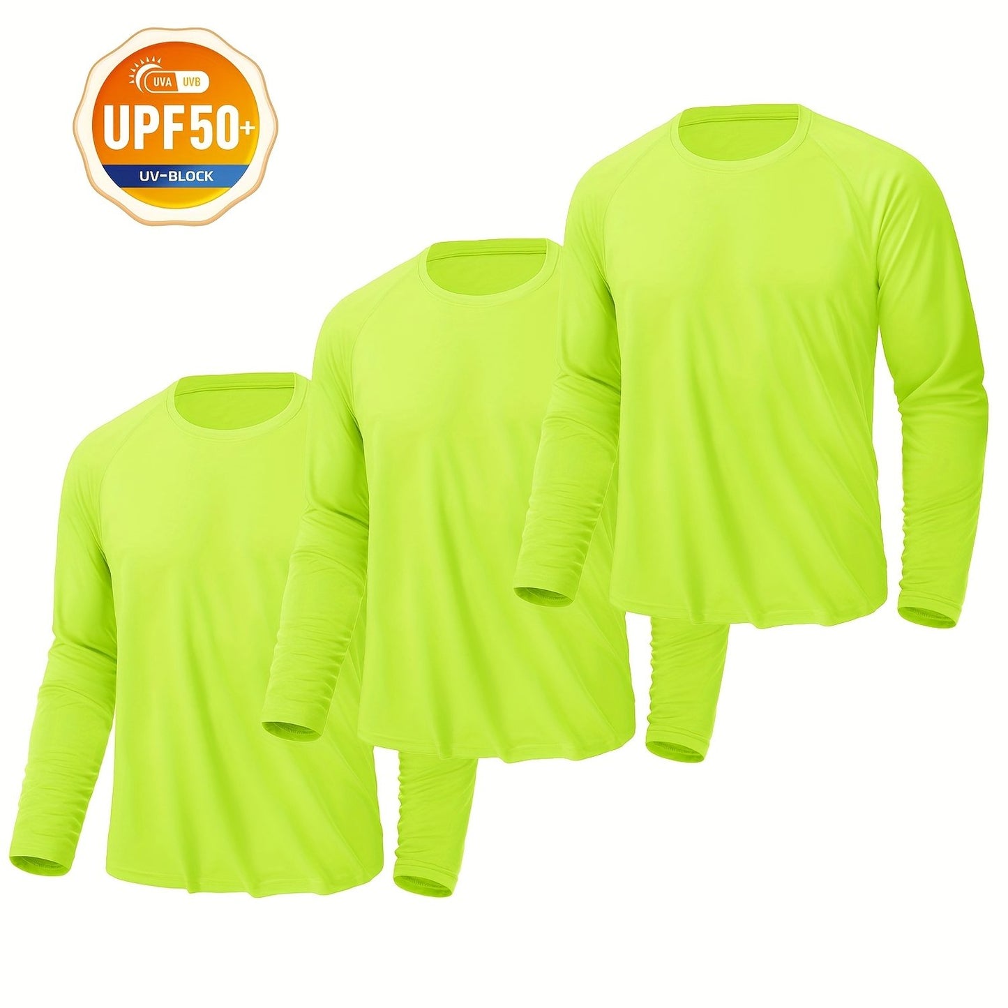 CRYSULLY Men's UPF 50 Plus Long Sleeve Breathable Tees