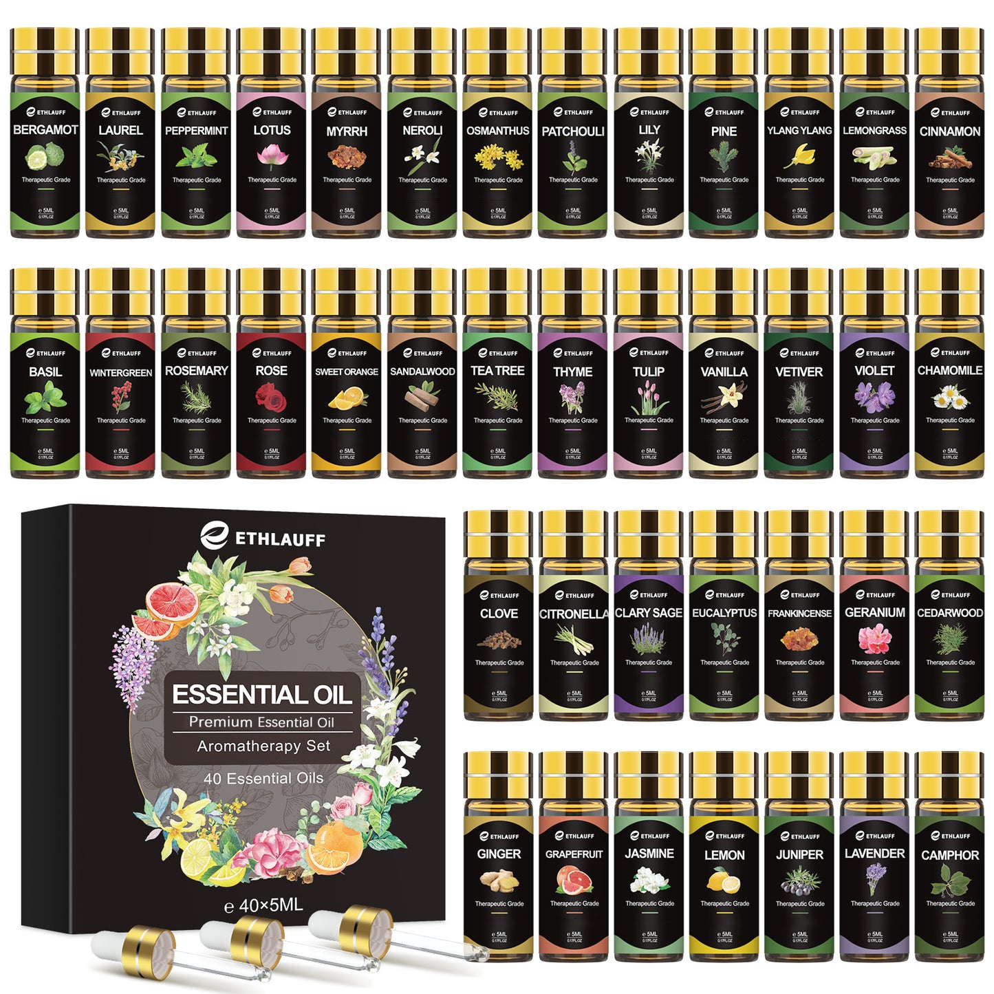 TOTATUIT Essential Oils Set for Diffuser and Humidifier Aromatherapy