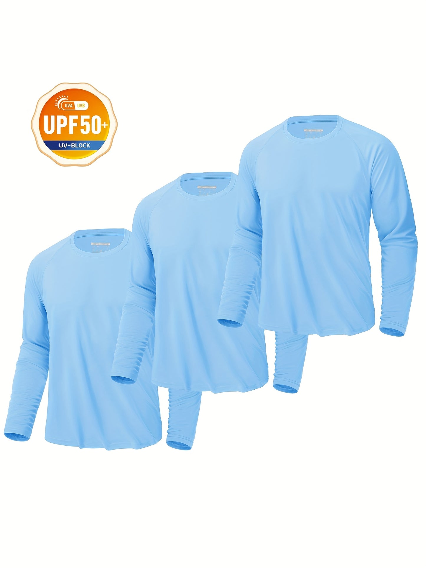 CRYSULLY Men's UPF 50 Plus Long Sleeve Breathable Tees