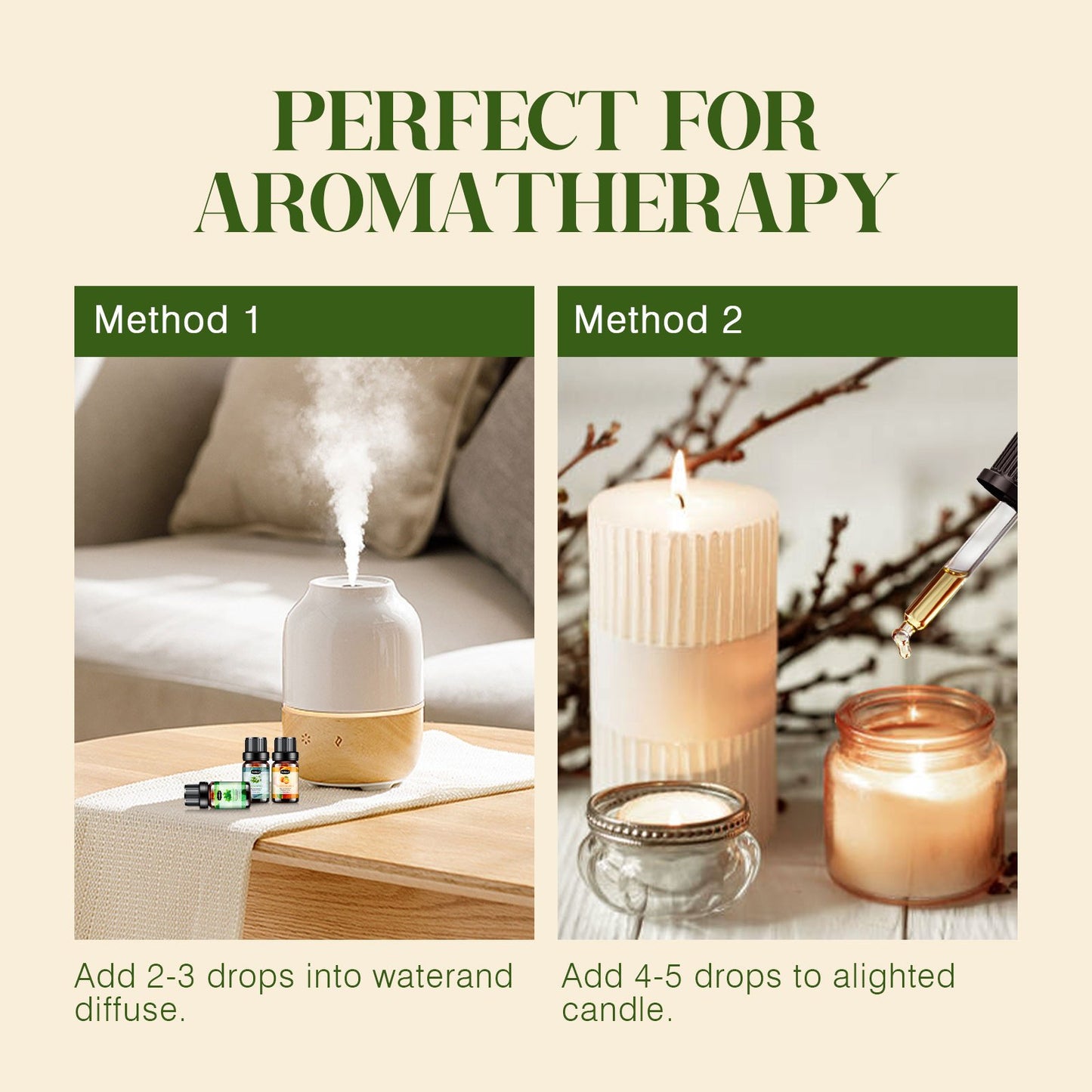 TOTATUIT Essential Oils Gift Set For Diffuser Sandalwood Lavender